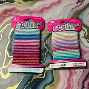 2 PackagedStylin Girls Ponytail Holders